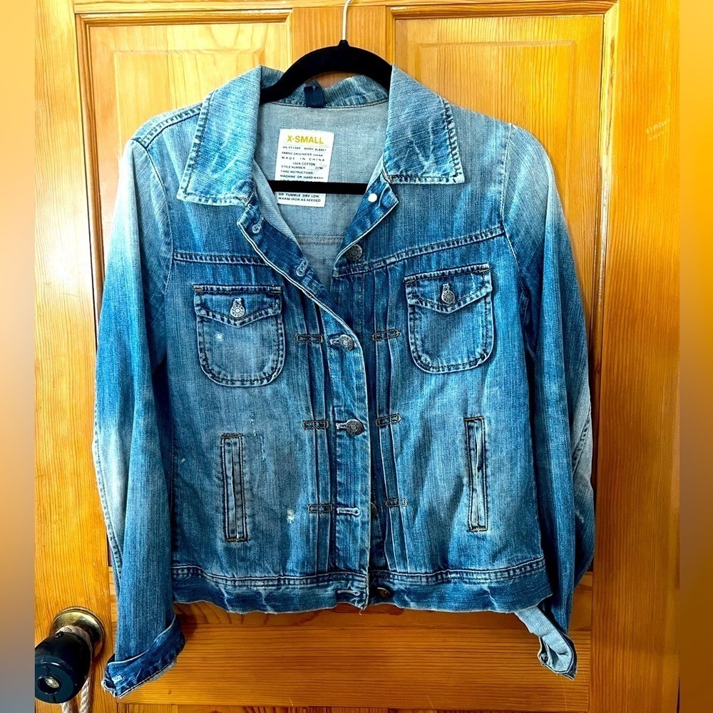 J.Crew Factory Distressed Jean Jacket XSmall